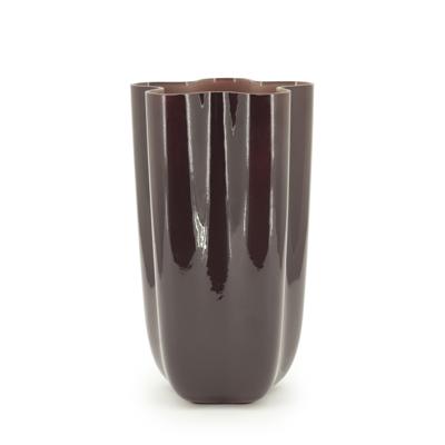 By-Boo Vaas 'Flori' Glas, kleur Plum