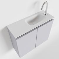 MONDIAZ TURE 60cm toiletmeubel cale. EDEN wastafel talc rechts 1 kraangat - thumbnail