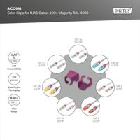 Digitus A-CC-MG A-CC-MG Gekleurde clips voor patchkabel Magenta - thumbnail