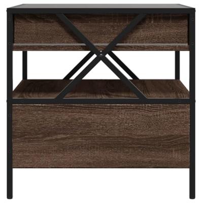 Salontafel met Infinity LED 50x50x51 cm bruin eikenkleurig Salontafel met Infinity LED 50x50x51 cm bruin eikenkleurig