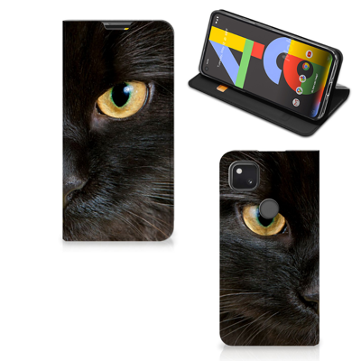 Google Pixel 4a | Hoesje maken | Zwarte Kat
