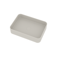 Opbouwwastafel Ideavit Solidthin 50x35x12.5 cm Solid Surface Mat Wit - thumbnail