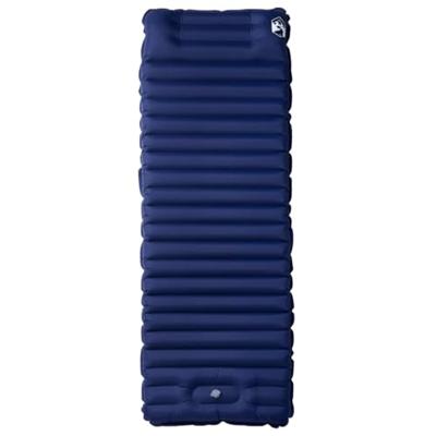 VidaXL Kampeermatras met kussen zelfopblazend 1-persoons marineblauw