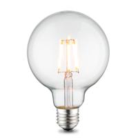 Edison Vintage LED filament lichtbron Globe - Helder - G95 Deco - Retro LED lamp - 9.5/9.5/13.5cm - geschikt voor E27 fitting - 6W 550lm 3000K - warm wit licht - thumbnail