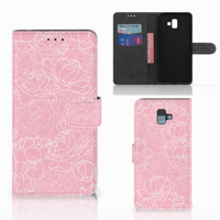 Samsung Galaxy J6 Plus (2018) Hoesje White Flowers - thumbnail
