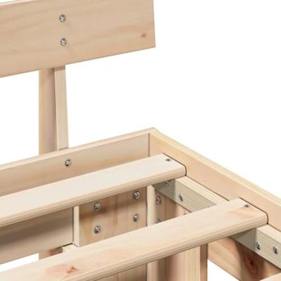 Bedframe met hoofdeinde Bruin 100 x 200 cm Massief grenenhout Bedframe met hoofdeinde Bruin 100 x 200 cm Massief grenenhout
