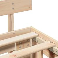 Bedframe met hoofdeinde Bruin 140 x 200 cm Massief grenenhout - thumbnail
