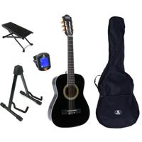 LaPaz 002 BK klassieke gitaar 3/4-formaat zwart + accessoires - thumbnail