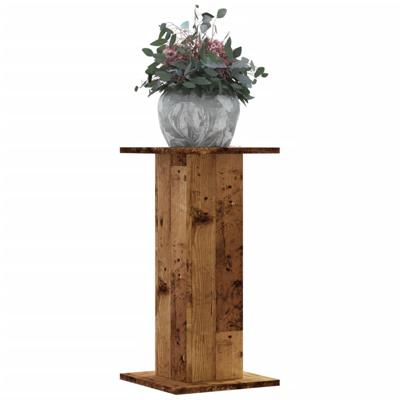 Plantenstandaards 2 st 30x30x60 cm bewerkt hout oud houtkleurig Plantenstandaards 2 st 30x30x60 cm bewerkt hout oud houtkleurig
