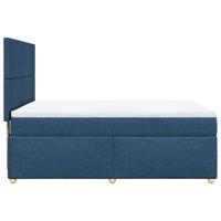 Boxspring met matras stof blauw 160x200 cm - thumbnail