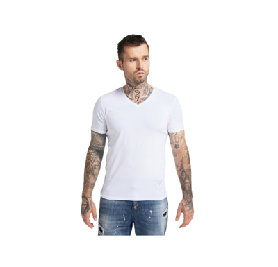 Carlo Colucci Basic T-Shirt V-Neck Heren Wit - Maat S - Kleur: Wit | Soccerfanshop Carlo Colucci Basic T-Shirt V-Neck Heren Wit - Maat S - Kleur: Wit | Soccerfanshop