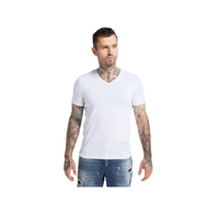 Carlo Colucci Basic T-Shirt V-Neck Heren Wit - Maat S - Kleur: Wit | Soccerfanshop - thumbnail