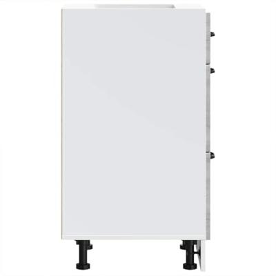 Keuken onderkast Kalmar bewerkt hout grijs sonoma eiken