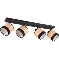 Moderne LED Plafondlamp Mat Zwart - 4-Lichts - E14 Fitting - Metaal - thumbnail