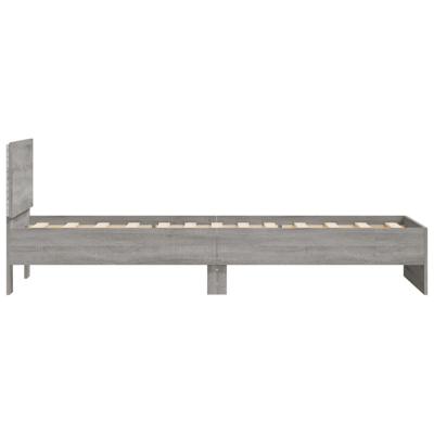 Bedframe met hoofdeinde en LED grijs sonoma eiken 140x200 cm