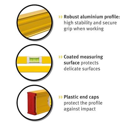 Stabila PRO SET 80 AS Waterpas set | 120 cm | 60 cm | 30 cm - 19714 Stabila PRO SET 80 AS Waterpas set | 120 cm | 60 cm | 30 cm - 19714