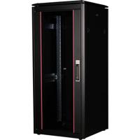 ROLINE 19-inch netwerkkast Pro 26 U, 600x600 BxD Glazen deur zwart - thumbnail