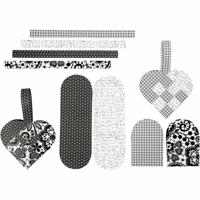 Vivi Gade Gevlochten harten, afm 14,5x10 cm, 120 gr, 8 set/ 1 doos - thumbnail