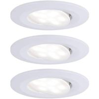 Paulmann LED-inbouwlamp voor badkamer Set van 3 stuks Wit (mat) - thumbnail