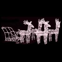 VidaXL Kerstdecoratie rendieren en slee 280x28x55 cm acryl - thumbnail