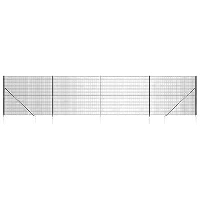 Draadgaashek met grondankers 1,8x10 m antracietkleurig