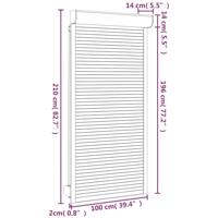 Rolluik 100x210 cm aluminium wit - thumbnail