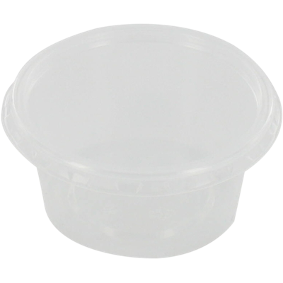 Bak | PP | 80ml | Ø72mm | incl. Deksel | kunststof cup | 35mm | transparant | 500 stuks