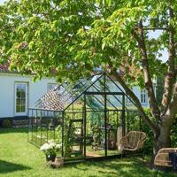 Tuinkas Qube 812, zwart, veiligheidsglas 3mm/1 Halls - Royal well - thumbnail