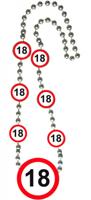 18 Jaar Verkeersbord Ketting - thumbnail