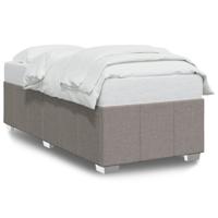 Bedframe zonder matras 100x200 cm stof taupe - thumbnail