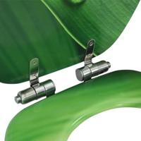 VidaXL Toiletbril met soft-close deksel waterdruppel mdf groen - thumbnail