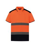 Veiligheids polo oranje / navy - L - thumbnail