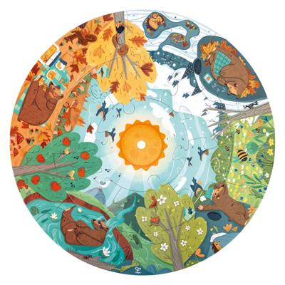 Hape vier seizoenen puzzel met licht - 16st. Hape vier seizoenen puzzel met licht - 16st.