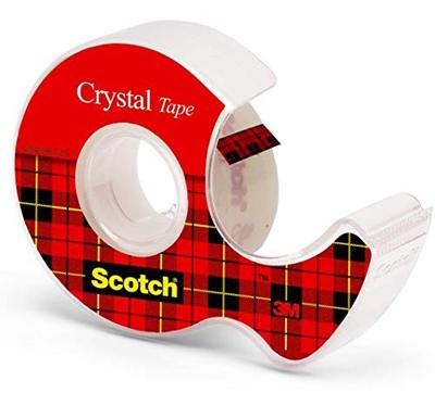 Scotch Plakband Crystal ft 19 mm x 7,5 m, blister met 1 afroller met 1 rolletje Scotch Plakband Crystal ft 19 mm x 7,5 m, blister met 1 afroller met 1 rolletje