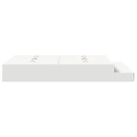 Opbergbedframe met lade Wit 236.5 x 140 x 31.5 cm Bewerkt hout - thumbnail
