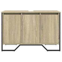 Wastafelkast 91x35x60 cm bewerkt hout sonoma eikenkleurig - thumbnail