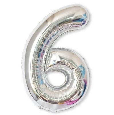 2 stuks 40 inch aluminium folie nummer ballonnen verjaardag bruiloft verlovingsfeest decor Kids bal Supplies (6-zilver) 2 stuks 40 inch aluminium folie nummer ballonnen verjaardag bruiloft verlovingsfeest decor Kids bal Supplies (6-zilver)