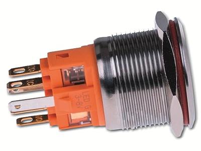 Joy-it BUTTON22B-M-GR BUTTON22B-M-GR Toetsschakelaar 250 V/AC 7 A 1x aan/(uit) Moment Groen (Ø x h) 25 mm x 40.40 mm IK10, IP67 1 stuk(s)