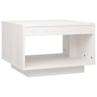 VidaXL Salontafel 50x50x33,5 cm massief grenenhout wit - thumbnail