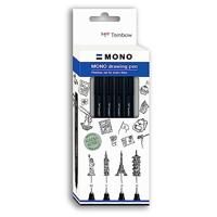 Tombow • mono drawing pen fine set, 4x - thumbnail