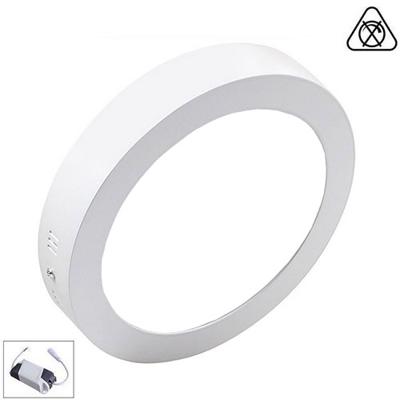 LED Downlight - Opbouw Rond 12W - Helder/Koud Wit 6400K - Mat Wit Aluminium - Ø160mm