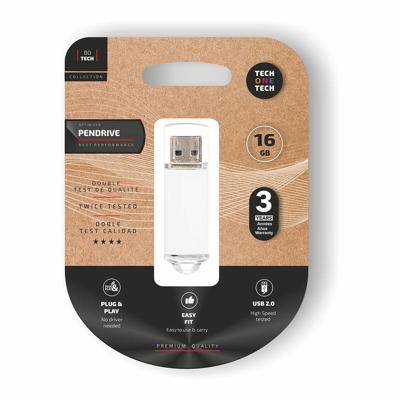 USB stick Tech One Tech Basic Wit 16 GB USB stick Tech One Tech Basic Wit 16 GB