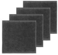 HEMA Gezichtsdoekjes 30x30 zware kwaliteit grijs - 4 stuks (donkergrijs) - thumbnail