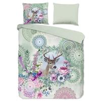 HIP Dekbedovertrek "mandala's en een hert" - Multi - (240x200/220 cm) - Katoen Flanel - thumbnail