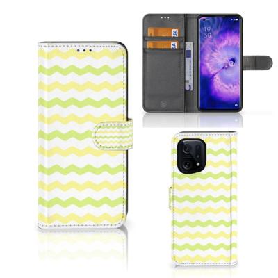 OPPO Find X5 | Telefoon Hoesje | Waves Yellow OPPO Find X5 | Telefoon Hoesje | Waves Yellow
