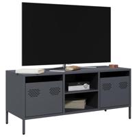 Tv-meubel 101,5x39x43,5 cm koudgewalst staal antracietkleurig - thumbnail