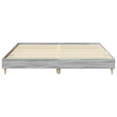Bedframe zonder matras 160x200 cm spaanplaat grijs Sonoma