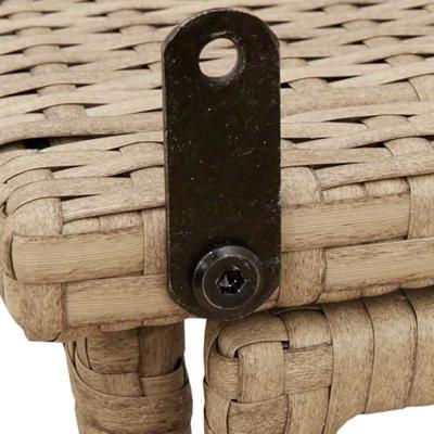 Tuintafel inklapbaar 90x51x75 cm poly rattan beige
