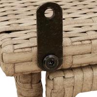 Tuintafel inklapbaar 90x51x75 cm poly rattan beige - thumbnail
