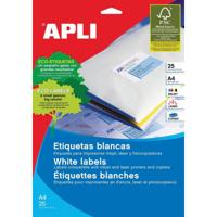 Apli etiketten ft 210 x 297 mm (b x h), rechte hoeken, 25 stuks, 1 per blad (1215) - thumbnail